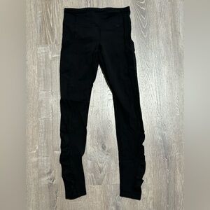 Lululemon Womens Pull On High Rise Pants Leggings Solid Black Size 4